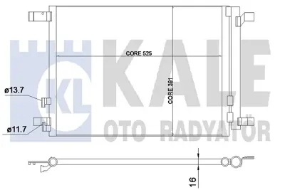 KALE 342405 Klıma Radyatoru Kondansor Golf Vıı 1,2 / 1,4tsı Passat 1,6 / 2,0tdı A3 Tt Octavıa Leon 12> 5QD820411K