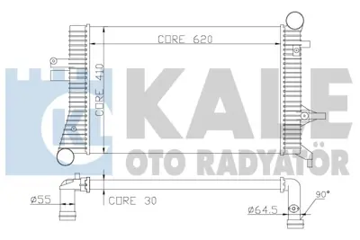 KALE 342500 Turbo Radyatoru Caddy Iıı A3 Jetta Iıı Touran Golf V Altea Leon Toledo Passat 1,9 / 2,0tdı 04>10 3C0145803G