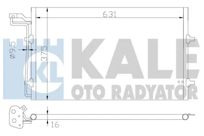 KALE 343180 Condenser C30 / S40 Iı / V50 1.6 d / 1.8 / 2.0 D 04 12 31356002