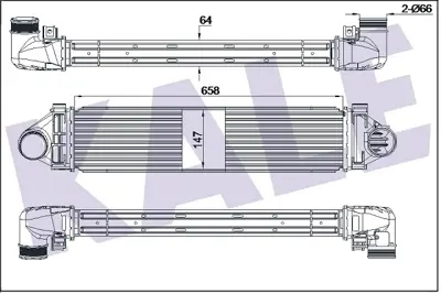 KALE 345155 Intercooler C30 / S80 Iı / V40 / V70 Iıı 31338473