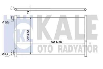 KALE 350560 Klıma Radyatoru Punto Iı 1.8 / 1.9d / Jdt 99>03 (495x308x16) K46524500