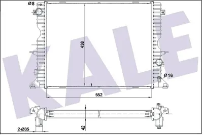 KALE 350600 Radyator Defender 553x439x40 PDK000100