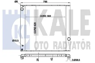 KALE 350900 Radyatör Komple Range Rover 05-12 4.4 V-8 Benzın PCC000850