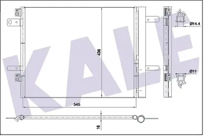 KALE 353150 Klıma Radyatoru 3008 Iı-308 Iı-5008 Iı-508-Expert Ivpartner-C4 Pıcasso-Jumpy Iv-Berlıngo Dw10 525x43 9817334080