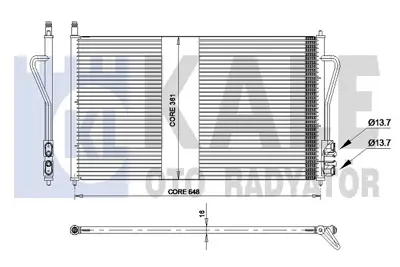 KALE 378500 Klıma Radyatoru (Kondenser) Focus 98 04 YS4Z19712AB