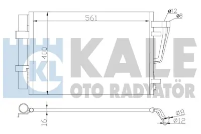 KALE 379200 Klıma Radyatoru (Kondanser) Kıa Ceed Pro Ceed 2007-2012 Hyundaı I30 2007-2012 (587×391×16) 976062H010