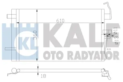 KALE 379400 Condenser Elantra Lantra Iı 590x363x18 976062D500