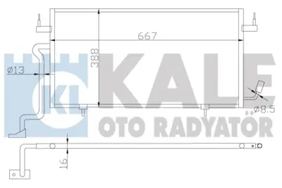 KALE 385500 Klıma Radyatoru Partner Berlıngo Xsara Dw8 Xud9 (97 03) Olcu: 648×328×16 6455Y2