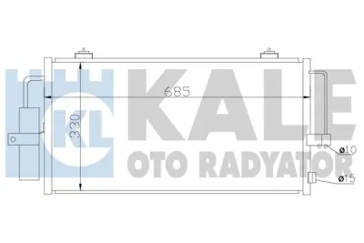 KALE 389600 Condenser Impreza 670x318x16 73210FE010