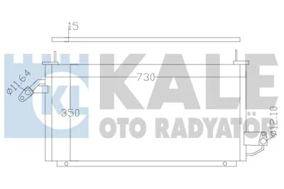 KALE 389800 Condenser Forester 712x338x16 73210FC030