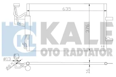 KALE 392200 Klıma Radyatoru Mazda 3 2003 2009 Mazda 5 2005 2009 (640×400×16) BPYK6148ZA