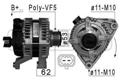 PSA 13585666 Generator 1202374 1202473 13520810 13585666 95519908 13585666B 955519908