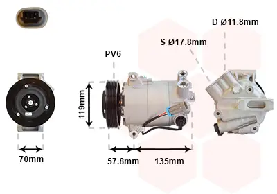 PSA 84005683 Ne Kompresörü 84005675 84005683 90512212 90511659 23320310 22820729 13395696 13395694 13339088 13271269