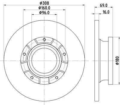 FORD BK21 2A097 EC Fren Dıskı Arka 1764282 1764283 1783910 2013002 BK212A097AA 2040064 2012584 BK212A097EB BK212A097AB 1867715