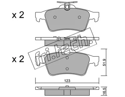 FORD KTKV6C 2M008 AB Kıtfrenbalatası AV612M008AB 1805813 1324300 AV6J2M008BA AV6J2M008AA 2039739 1566096 1820122 1809458 1809259