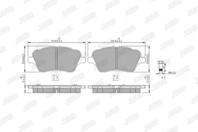 FORD AY11 2K021 CA Fren Balatası Ön 1860476SK1 1860476 1848532 MEAY1J2K021AA AY112K021CA AY112K021BB 1775672 AY112K021BA 1765066 1751951