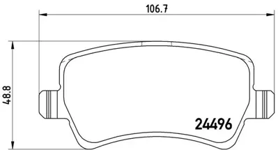 FORD ME6G9J 2M008 FB Fren Balatası Arka 1426143 1426144 1439866 1459450 1503969 1566233 1752093 1916606 6G912M008FA 6G912M008FB