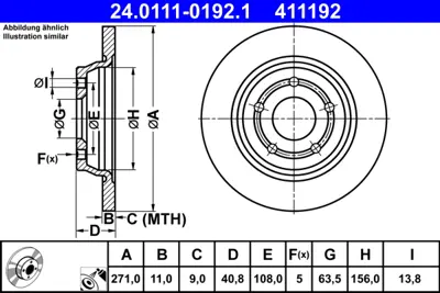 FORD JX61 2A315 AEA Fren Dıskı Arka 2196429 JX612A315AEA BV612A315DA