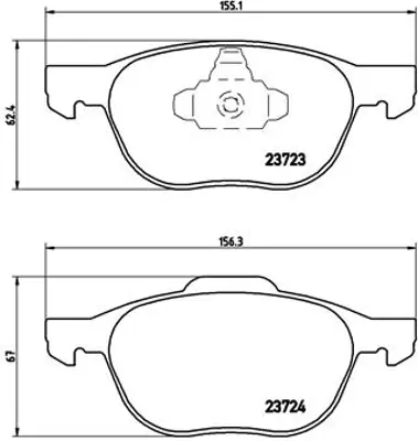 FORD GN15 2K021 AD Kıtfrenbalatası ME3M5J2K021AA GN152K021AC 3M5J2K021A1A 1223682 MEAV6J2K021BA 3M512K021AB 1508074 1321517 BV612001CB 1753844