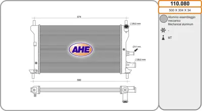 FORD XS6H 8005 DA Su Radyatörü 1001855 1098808 1E0415200 1E0415200A 96FB8005AC XS6H8005DA 1E1015200B 1E1015200A 1E1015200 XS6H8005EB