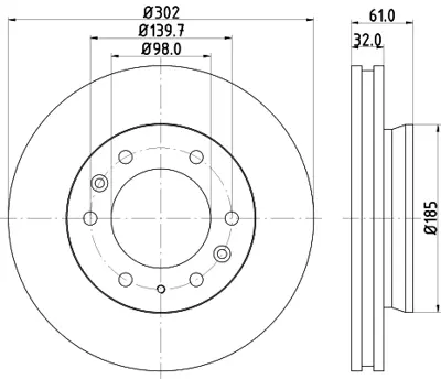 FORD MB3C 1125 EA Dıskfren AB311125AB AB311125AC FORAB311125AC UC2B33251B 1742318 1763037 AB311125AA UC2B33251A 1727183