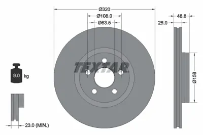 FORD KV6C 1125 GC Dıskfren 2279489 2279490 KV6C1125FC KV6C1125GC 2252905 2252907 KV6C1125FB KV6C1125GB 31400938 31400818