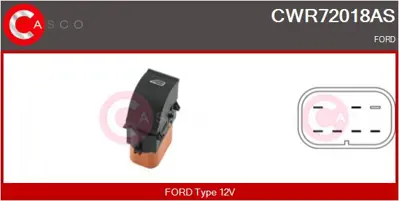 FORD BM5T 14529 BA Anahtar -  Cam Kumandası - Tek 1746832 BM5T14529BA 1712877 1690874 BK2T14529AB 1770507