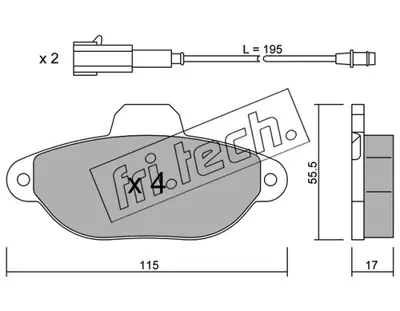 FORD BS51 2K021 BA Fren Balatası Ön 425496 71752983 71754647 71754802 71770060 71770062 71770082 71770104 71772224 77362091