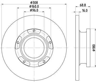 FORD BK21 2A097 FB Fren Dıskı Arka BK212A097BA BK212A097FA 1764283 2013002 1764282 1783910 BK212A097AA BK212A097AB 1867715 2021562