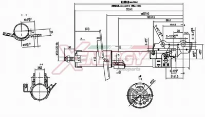 FORD C1BC 18K001 RC Amortısör Ön Sol 1809601 1829038 C1BC18045PA C1BC18045PB 1766886 1767110 1783636 1793684 C1BC18045AA C1BC18045AB