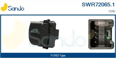 FORD F1ET 14529 AA Anahtar -  Cam Kumandası - Tek 1850432 F1ET14529AA