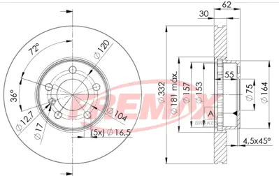 BMW 34116793245 Fren Dıskı Ön 34116771985 34116793245 34116868939 34116886478 6771985 6793245 6868939 6886478