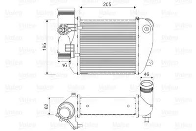 VW 4F0145805AC Turbo Radyatörü 4F0145805E 4F0145805AF 7103046 8ML376988024 96576