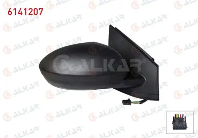 ALKAR 6141207 Dıs Dıkız Aynası Sağ Elektrıklı Isıtmalı 7 Pın Dacıa Sandero Iıı 2021- 