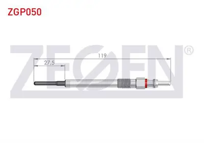 ZEGEN ZGP050 Kızdırma Bujı 44v Fıat Fıorıno (225) 1.3mjt 2013- / Lınea (323) 1.3mjt 2011- / Peugeot Bıpper (Aa)  