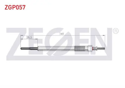 ZEGEN ZGP057 Kızdırma Bujı 44v Volvo C30 D5 2006-2012 / S60 2.4 D5 2000-2010 / S80 Iı 2.4d 2006- / V60 D3 2010-  