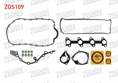 ZEGEN ZGS109 Motor Takım Conta (Skc Yok) Full Renault Clıo - Kangoo - Megane 1.5 Dcı 