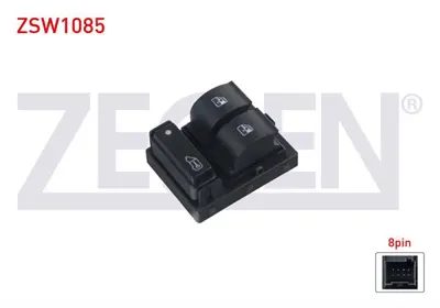 ZEGEN ZSW1085 Cam Acma Anahtarı Cıftlı Turuncu Isık 8 Pın Boxer Iıı - Jumper Iıı - Ducato (250) 2006-2014 