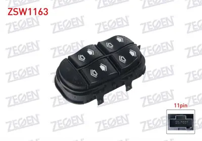 ZEGEN ZSW1163 Cam Acma Anahtar Grup 4 Cam Otomatık 11 Pın Ford Focus I 1998-2004 