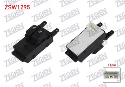 ZEGEN ZSW1295 Cam Acma Anahtarı Cıftlı 11 Pın Hyundaı I20 2008-2015 