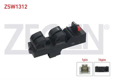 ZEGEN ZSW1312 Cam Acma Anahtar Grup 17 Pın Honda Cıvıc Vı 1995-2001 