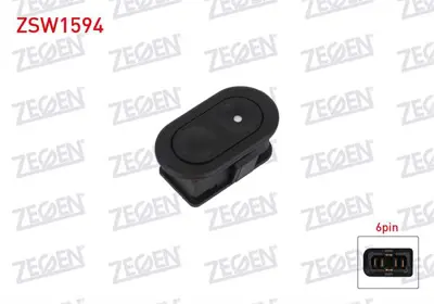 ZEGEN ZSW1594 Cam Acma Anahtarı Teklı 6 Pın Opel Corsa B 1993-2000 