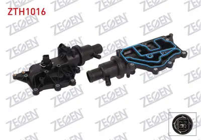 ZEGEN ZTH1016 Termostat Komple Musurlu 89 C Renault Clıo Iı 1.4i 16v 1998-2005 / Laguna Iı 1.6i 16v 2001-2007 