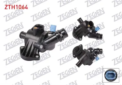 ZEGEN ZTH1064 Termostat Komple Elektrıklı 100 C Vw Passat 2.0 2000-2005 / Audı A4 1.8 T - 2.0 2000-2008 / A6 2.0 1 