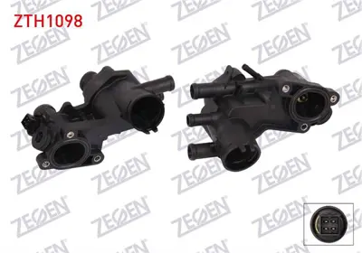 ZEGEN ZTH1098 Termostat Komple  87 C Skoda Octavıa 1.6i 1996-2004 