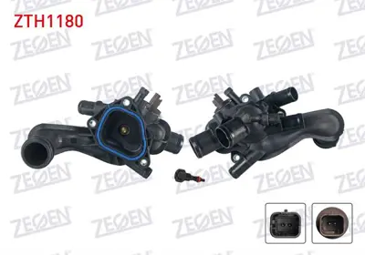 ZEGEN ZTH1180 Termostat Komple Musurlu 105 C Cıtroen C4 - Ds3 1.6 2004-2013/ Peugeot 207 - 308 1.6i - 1.6 Thp 2006 