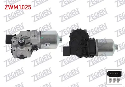 ZEGEN ZWM1025 Silecek Motoru On Fıat Doblo 10-19/ Ford Fıesta 08-13 / Opel Astra H 04-14 / Combo D 12-19 / Vw Polo 