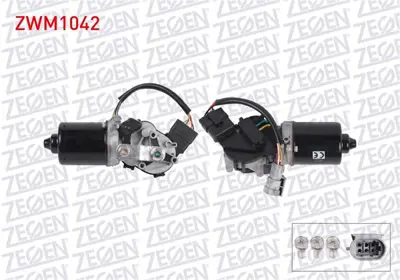 ZEGEN ZWM1042 Silecek Motoru On 12v Renault Clıo Iı 1998-2005 / Symbol 2002-2009 