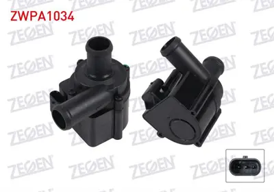 ZEGEN ZWPA1034 Yardımcı Su Pompası Volvo S60 Iı 2010- / S90 Iı 2016- / V40 2015- / V60 2010- / V70 Iıı 2015- 