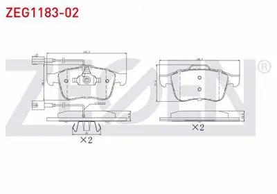 ZEGEN ZEG1183-02 Fren Balata On Fıslı Alfa Romeo 159 (939) 1.8 Tbı 2006-2011/ 159 (939) 1.9 Jtdm 2006-2011/ 159 (939) 